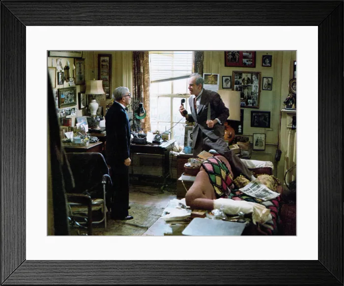 Framed Print : THE SUNSHINE BOYS, from left: George Burns, Walter Matthau, 1975