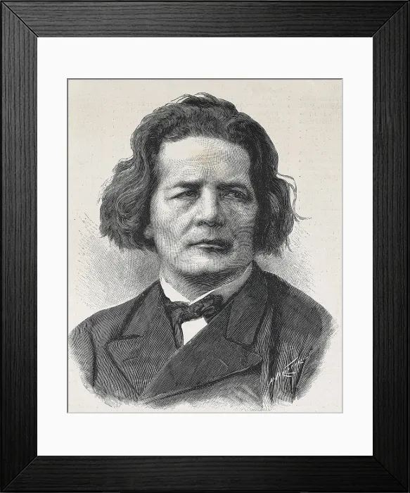 Framed Print : RUBINSTEIN, Anton Grigoryevich (1829-1894). Engraving. AISA / Everett Collection**US SALES ONLY** Framed Print : RUBINSTEIN, Anton Grigoryevich (1829-1894). Engraving. AISA / Everett Collection**US SALES ONLY**