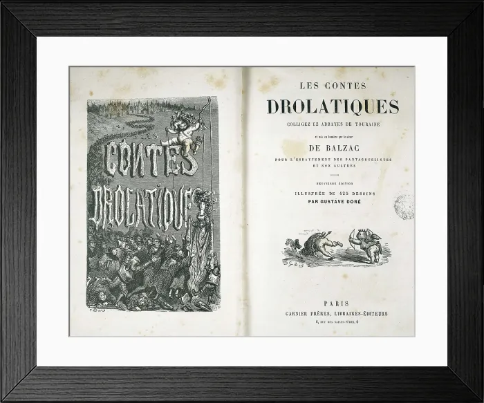 Framed Print : Dore, Gustave (1832-1883). Les contes drolatiques. 1855
