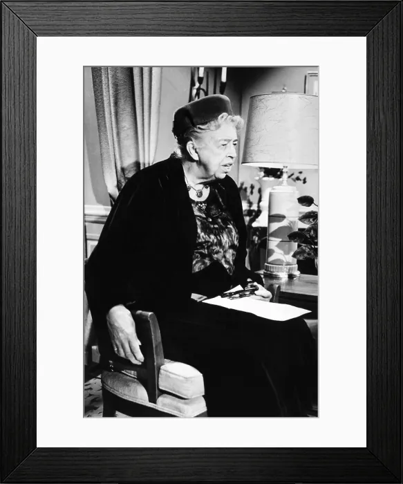 Framed Print : Eleanor Roosevelt in the last decade of her life. In the 1950s she attempted to make the Democratic Party publically support civil rights for African Americans
