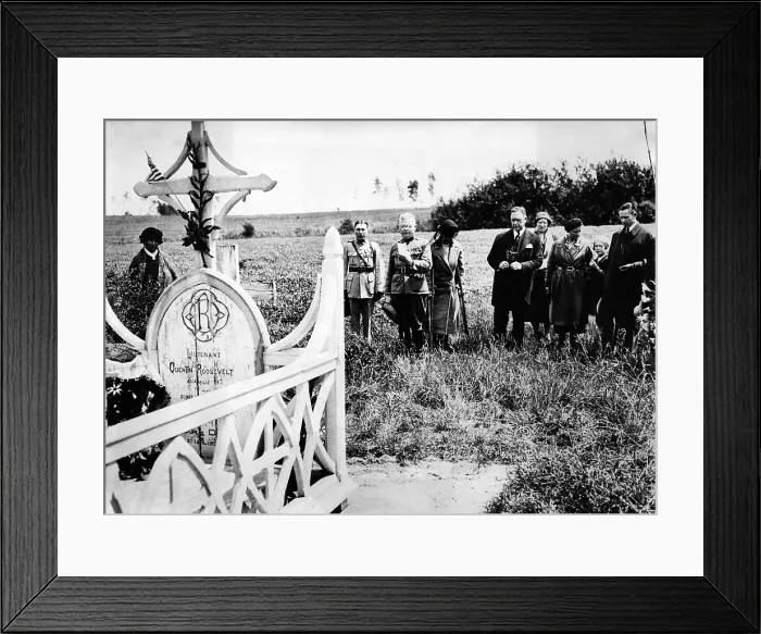 Framed Print : Memorial Day in 1932 observance at the grave of Quentin Roosevelt, son of President Theodore Roosevelt Framed Print : Memorial Day in 1932 observance at the grave of Quentin Roosevelt, son of President Theodore Roosevelt