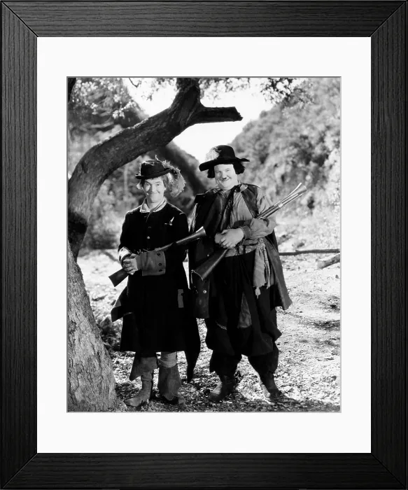 Framed Print : THE DEVIL'S BROTHER, from left: Stan Laurel, Oliver Hardy, 1933