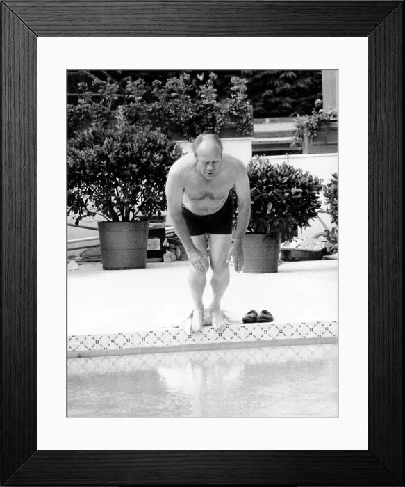 Framed Print : President Ford swimming in the new White House Swimming pool. July 5, 1975. (CSU_ALPHA_412) CSU Archives / Everett Collection
