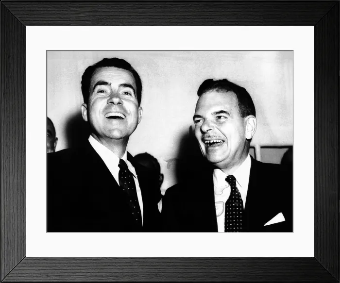 Framed Print : Vice President Richard Nixon and former Republican Presidential Nominee, Gov. Thomas Dewey