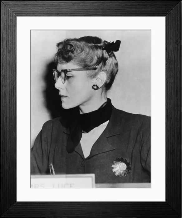 Framed Print : Representative Clare Booth Luce, during a meeting of the House Military Affairs Committee. Feb. 11, 1943. (CSU_2015_8_579) Framed Print : Representative Clare Booth Luce, during a meeting of the House Military Affairs Committee. Feb. 11, 1943. (CSU_2015_8_579)