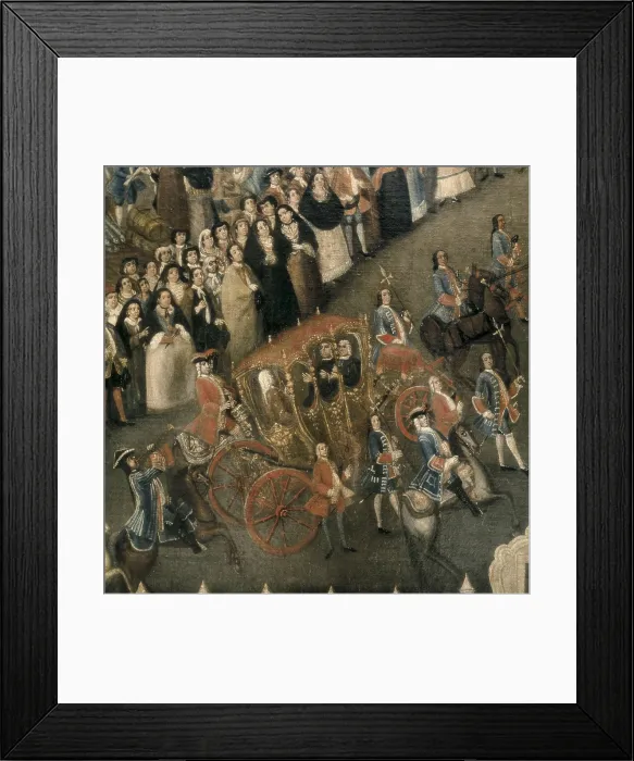 Framed Print : Colonial America (18th c.). Central America. Viceroyalty of Mexico. The viceroys's cortege crossing the Main Square of Mexico City during a market day. Detail. Oil on canvas Framed Print : Colonial America (18th c.). Central America. Viceroyalty of Mexico. The viceroys's cortege crossing the Main Square of Mexico City during a market day. Detail. Oil on canvas