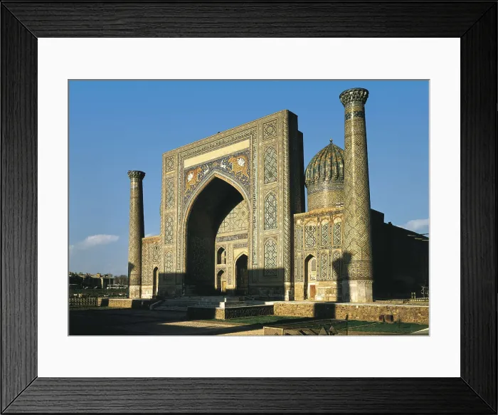 Framed Print : Shir Dor Madrasa. 1619-1636. UZBEKISTAN. Samarkand. Registan Square. Islamic art. Architecture. AISA / Everett Collection**US SALES ONLY** Framed Print : Shir Dor Madrasa. 1619-1636. UZBEKISTAN. Samarkand. Registan Square. Islamic art. Architecture. AISA / Everett Collection**US SALES ONLY**
