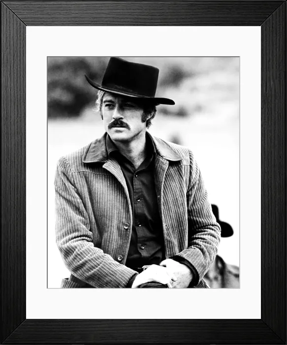 Framed Print : BUTCH CASSIDY AND THE SUNDANCE KID, Robert Redford, 1969. 20th Century-Fox Film Corporation, TM & Copyright / courtesy Everett Collection