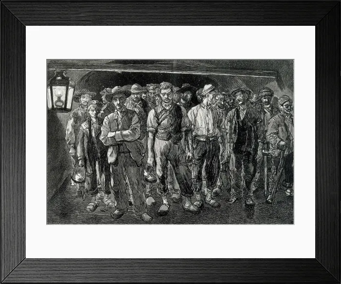 Framed Print : France (19th c.). Economy. French miners. Engraving. AISA / Everett Collection**US SALES ONLY**