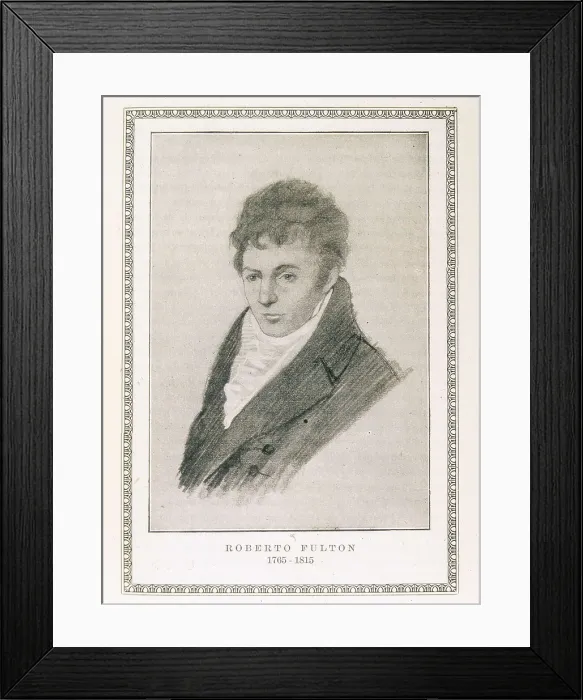 Framed Print : FULTON, Robert (1765-1815). Engraving. SPAIN. Madrid. National Library. AISA / Everett Collection**US SALES ONLY** Framed Print : FULTON, Robert (1765-1815). Engraving. SPAIN. Madrid. National Library. AISA / Everett Collection**US SALES ONLY**