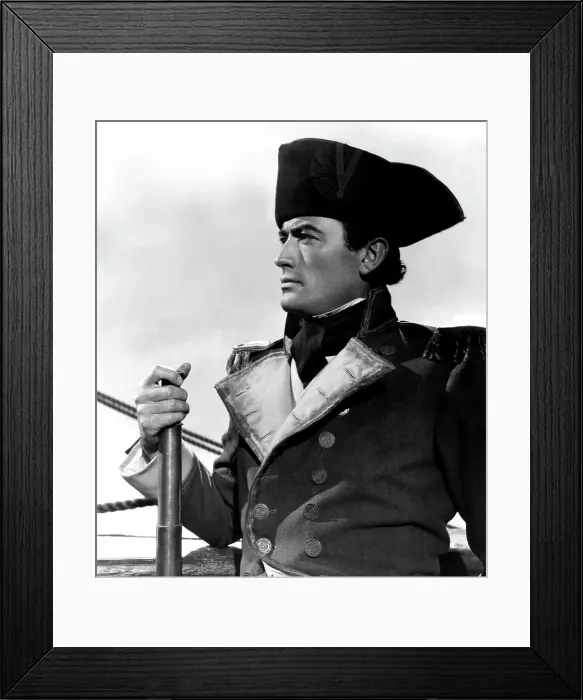 Framed Print : CAPTAIN HORATIO HORNBLOWER, Gregory Peck, 1951 Framed Print : CAPTAIN HORATIO HORNBLOWER, Gregory Peck, 1951