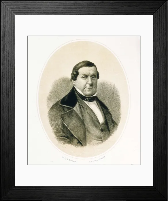 Framed Print : ROSSINI, Gioacchino (1792-1868). Litography. SPAIN. Madrid. National Library. AISA / Everett Collection**US SALES ONLY**