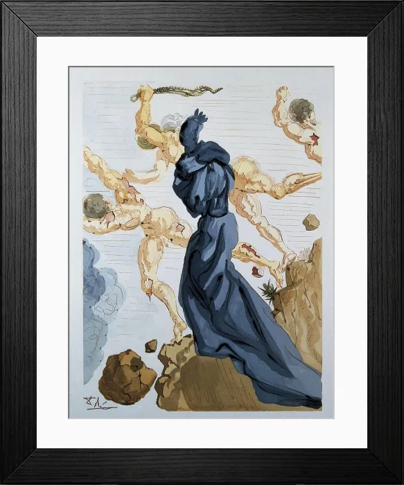 Framed Print : DALI, Salvador (1904-1989). The Divine Comedy. 1960. Illustration from an edition of Dante's 'Divine Comedy'