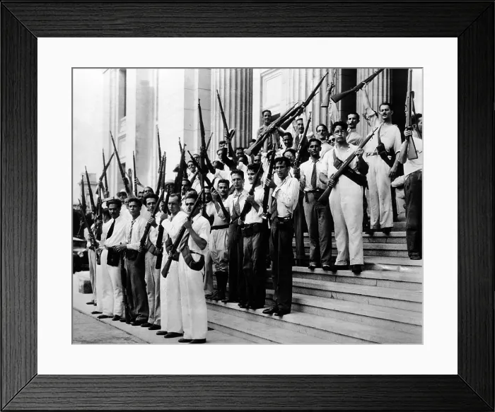 Framed Print : Armed students at the University of Havana on Sept. 15, 1933. They sworn to protect the new Cuban government of Ramn Grau San Martn