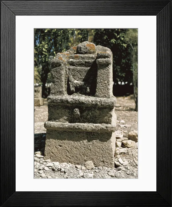 Framed Print : TUNISIA. TUNIS. Carthage. Punic stele in shape of throne. AISA / Everett Collection**US SALES ONLY**