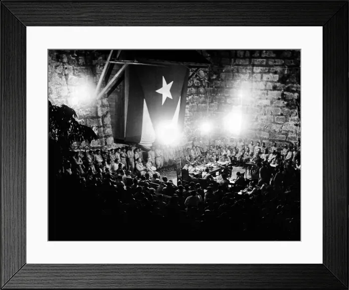 Framed Print : The court martial of Maj. Angel Echevarria and Capt. Agustin Erice