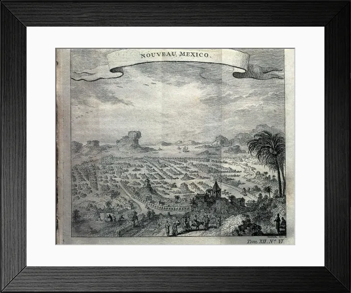 Framed Print : Colonial America (17th c.). Central America. Viceroyalty of Mexico (1625). New Mexico in 1625. Panorama of the city. Engraving. AISA / Everett Collection**US SALES ONLY** Framed Print : Colonial America (17th c.). Central America. Viceroyalty of Mexico (1625). New Mexico in 1625. Panorama of the city. Engraving. AISA / Everett Collection**US SALES ONLY**
