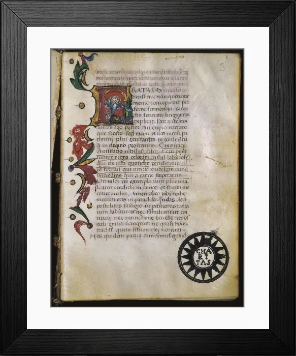 Framed Print : JEROME, Saint (347-420). Opuscula Teologica (fol. 3) by Saint Jerome. Manuscript (14th-15th c.). AISA / Everett Collection**US SALES ONLY** Framed Print : JEROME, Saint (347-420). Opuscula Teologica (fol. 3) by Saint Jerome. Manuscript (14th-15th c.). AISA / Everett Collection**US SALES ONLY**