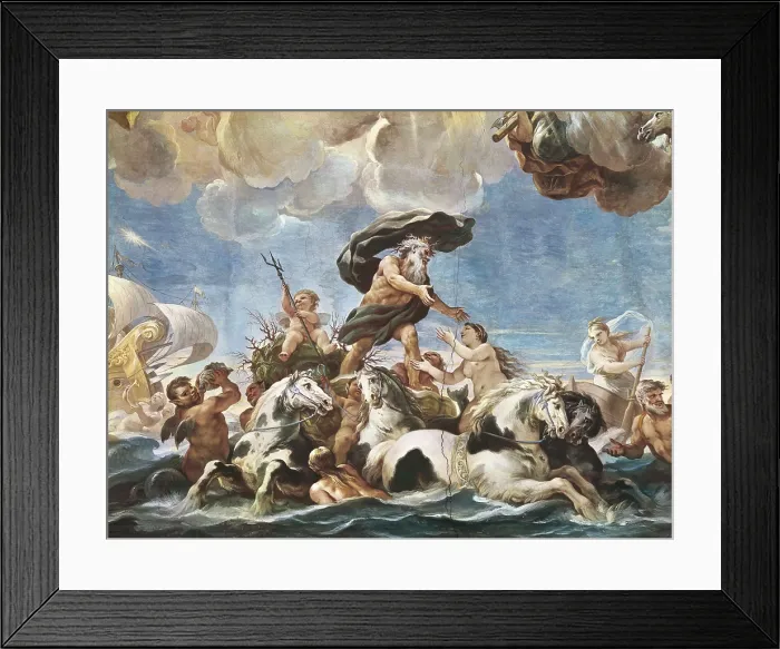 Framed Print : GIORDANO, Luca (1632-1705). Neptune. 1682. ITALY. Florence. Medici Riccardi Palace. Baroque art. Fresco. AISA / Everett Collection**US SALES ONLY** Framed Print : GIORDANO, Luca (1632-1705). Neptune. 1682. ITALY. Florence. Medici Riccardi Palace. Baroque art. Fresco. AISA / Everett Collection**US SALES ONLY**