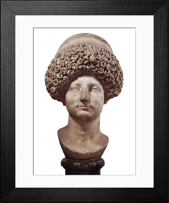 Framed Print : Bust of Julia T. F. Bust of Julia T.F. Roman art. Sculpture. Mrble. Roman art. Sculpture on marble. ITALY. Florence. Galleria degli Uffizi (Uffizi Gallery) Framed Print : Bust of Julia T. F. Bust of Julia T.F. Roman art. Sculpture. Mrble. Roman art. Sculpture on marble. ITALY. Florence. Galleria degli Uffizi (Uffizi Gallery)