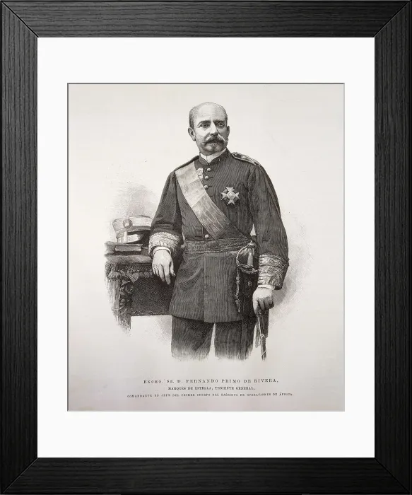 Framed Print : PRIMO DE RIVERA, Fernando (1831-1921). Engraving. SPAIN. Madrid. National Library. AISA / Everett Collection**US SALES ONLY**