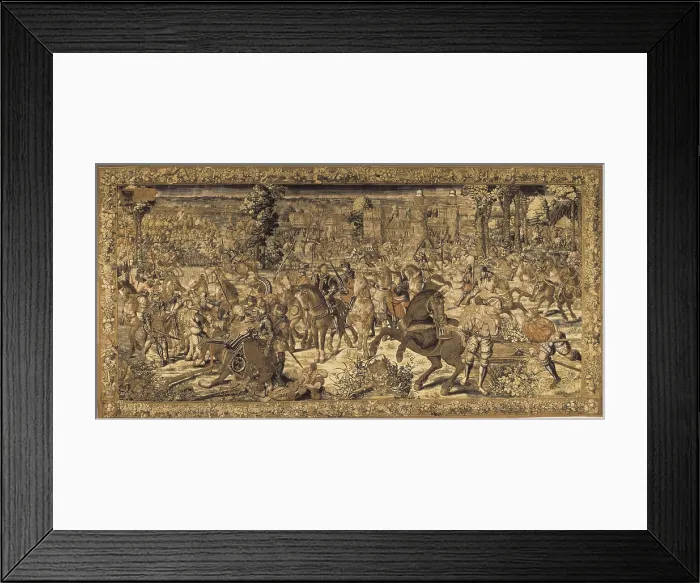 Framed Print : Battle of Pavia (1525). Defeat and capture of Francis I. Tapestry based on a cardborad by Barnaert van Orley. Flemish art. Tapestry. ITALY. Naples. National Museum of Capodimonte Framed Print : Battle of Pavia (1525). Defeat and capture of Francis I. Tapestry based on a cardborad by Barnaert van Orley. Flemish art. Tapestry. ITALY. Naples. National Museum of Capodimonte