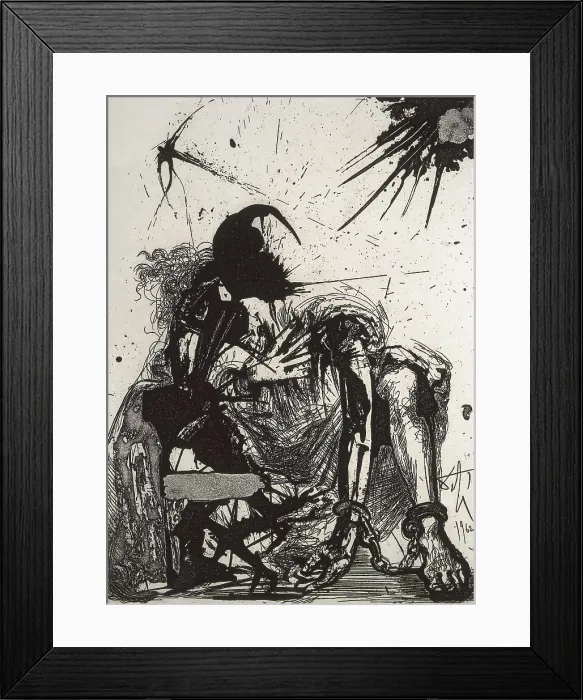Framed Print : DALI, Salvador (1904-1989). Segismundo. 1962. Illustration for an edition of 'La Vida es Sueo' (Life is a Dream) by Pedro Calderon de la Barca Framed Print : DALI, Salvador (1904-1989). Segismundo. 1962. Illustration for an edition of 'La Vida es Sueo' (Life is a Dream) by Pedro Calderon de la Barca