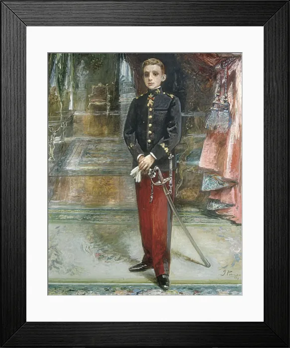 Framed Print : PINAZO CAMARLENCH, Ignacio (1849-1916); PINAZO CAMARLENCH, Ignacio (1849-1916). Alfonso XIII. 1901; Alfonso XIII. 1901