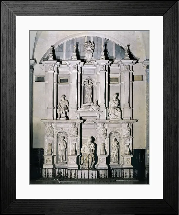 Framed Print : Michelangelo (1475-1564). Tomb of Julius II. 1545. ITALY. Rome. Church of San Pietro in Vincoli. Renaissance art. Cinquecento. Sculpture on marble Framed Print : Michelangelo (1475-1564). Tomb of Julius II. 1545. ITALY. Rome. Church of San Pietro in Vincoli. Renaissance art. Cinquecento. Sculpture on marble