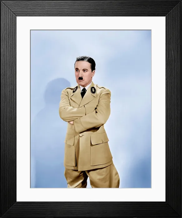 Framed Print : THE GREAT DICTATOR, Charlie Chaplin, 1940