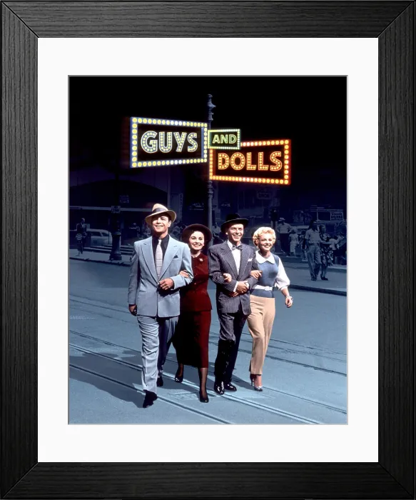 Framed Print : GUYS AND DOLLS, Marlon Brando, Jean Simmons, Frank Sinatra, Vivian Blaine, 1955 Framed Print : GUYS AND DOLLS, Marlon Brando, Jean Simmons, Frank Sinatra, Vivian Blaine, 1955