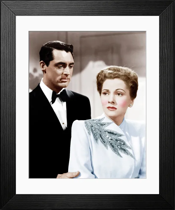 Framed Print : SUSPICION, from left: Cary Grant, Joan Fontaine, 1941