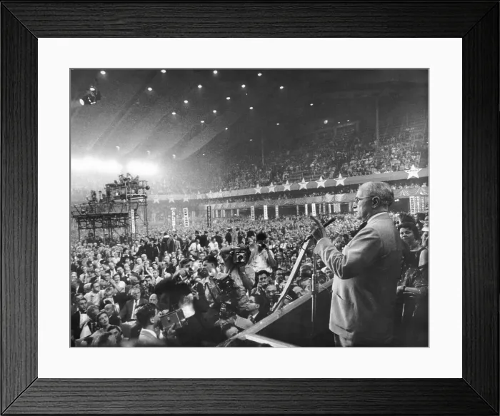 Framed Print : Former President Harry Truman at the 1956 Democratic National Convention Framed Print : Former President Harry Truman at the 1956 Democratic National Convention
