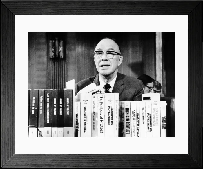 Framed Print : Milton Eisenhower reports to the US Senate Framed Print : Milton Eisenhower reports to the US Senate