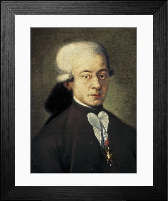 Framed Print : MOZART, Wolfgang Amadeus (1756-1791). Oil on canvas. ITALY. Bologna. Musical Bibliographical Museum. AISA / Everett Collection**US SALES ONLY**
