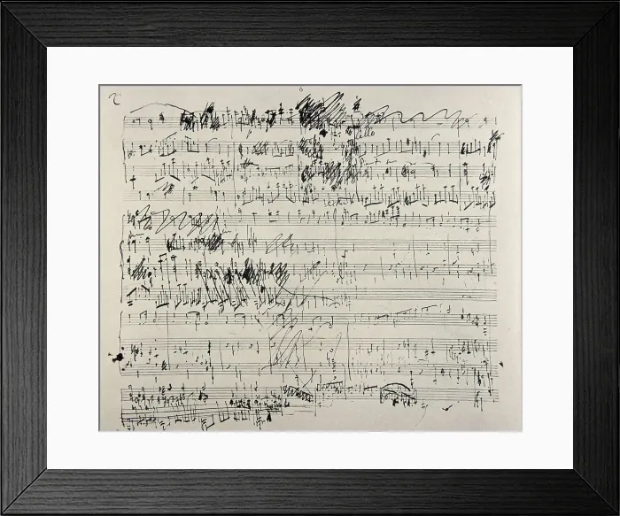 Framed Print : CHOPIN, Frederic (1810-1849). Autographed score of Violoncello and Piano Sonata op. 65. AISA / Everett Collection**US SALES ONLY**