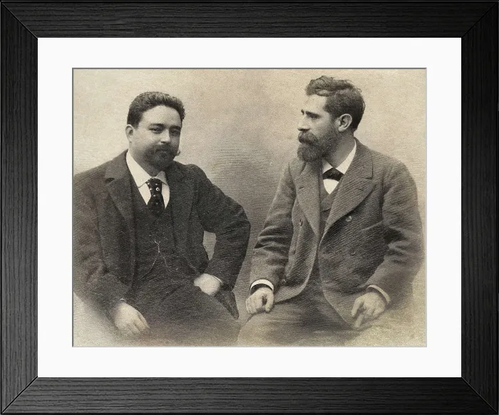 Framed Print : The composers Isaac Albniz (left) and Toms Bretn. Photograph from 1886. SPAIN. Madrid. Albeniz Foundation. AISA / Everett Collection**US SALES ONLY**