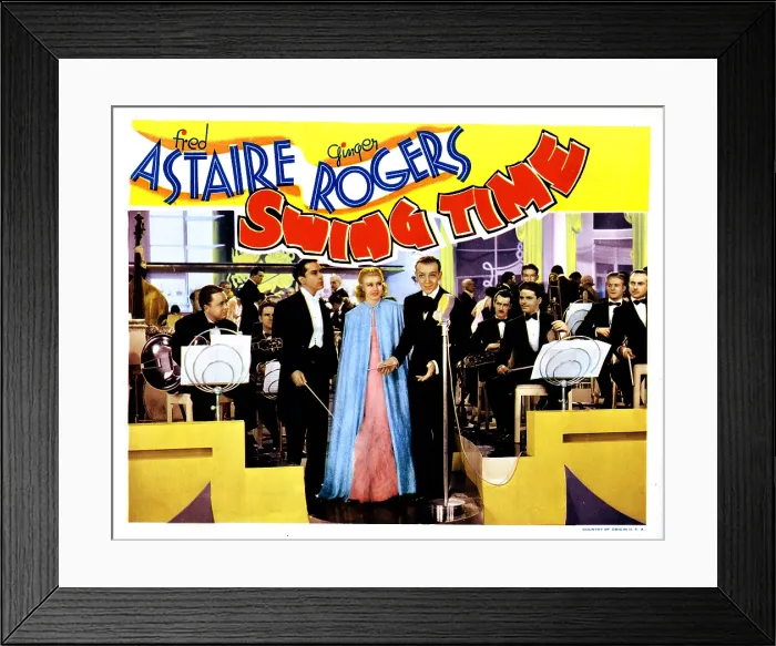 Framed Print : SWING TIME, from left, Georges Metaxa, Ginger Rogers, Fred Astaire, 1936