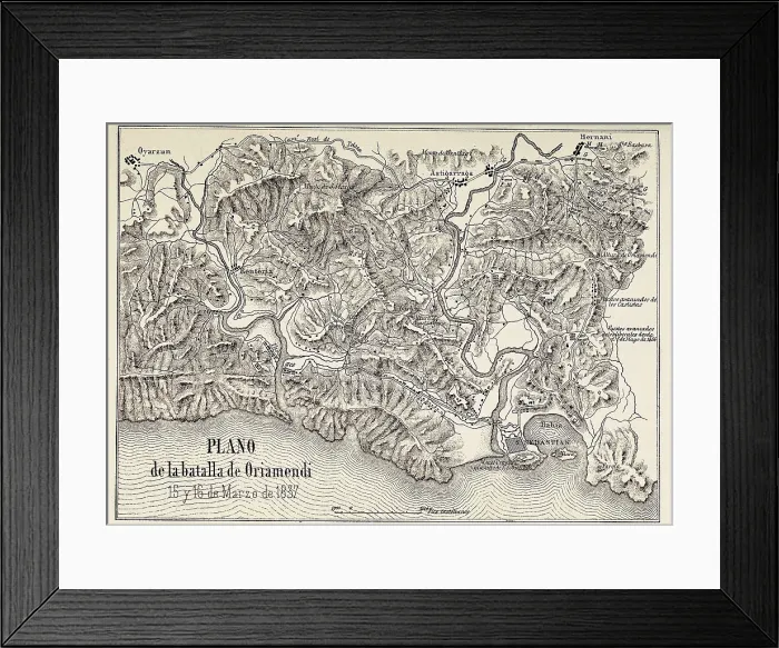 Framed Print : Spain. First Carlist War. Battle of Oriamendi (March 15-16, 1837). Engraving. SPAIN. Madrid. National Library. AISA / Everett Collection**US SALES ONLY** Framed Print : Spain. First Carlist War. Battle of Oriamendi (March 15-16, 1837). Engraving. SPAIN. Madrid. National Library. AISA / Everett Collection**US SALES ONLY**