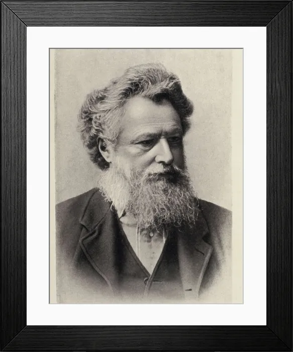 Framed Print : MORRIS, William (1834-1896). Portrait of William Morris. Engraving. AISA / Everett Collection**US SALES ONLY**