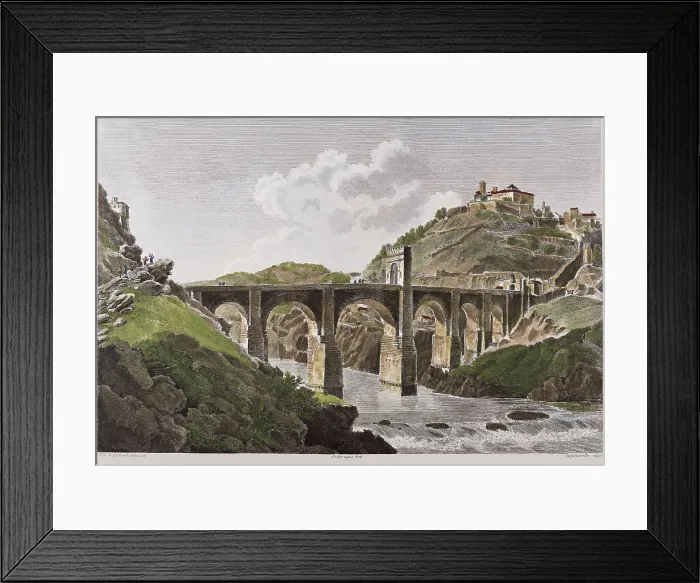 Framed Print : Bridge of Alcntara. From Laborde's book 'Voyage Pittoresque et Historique de l'Espagne' (1806-1820). Etching. AISA / Everett Collection**US SALES ONLY** Framed Print : Bridge of Alcntara. From Laborde's book 'Voyage Pittoresque et Historique de l'Espagne' (1806-1820). Etching. AISA / Everett Collection**US SALES ONLY**
