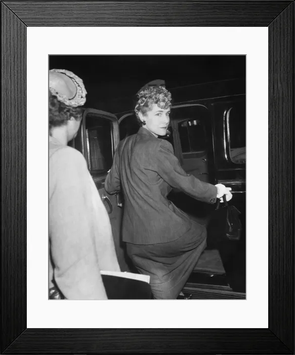 Framed Print : Congresswoman Clare Booth Luce arrives in Chicago for the Republican National Convention. June 6, 1944. Before she introduced former Pres
