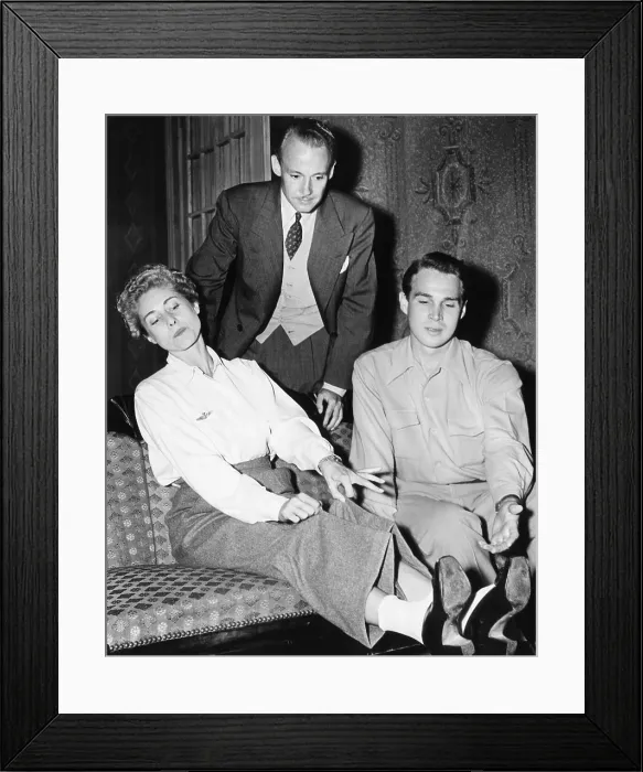 Framed Print : Congressman Clare Booth Luce to act in Shaw's Candida during summer recess. Aug. 1945. In rehearsal Mrs