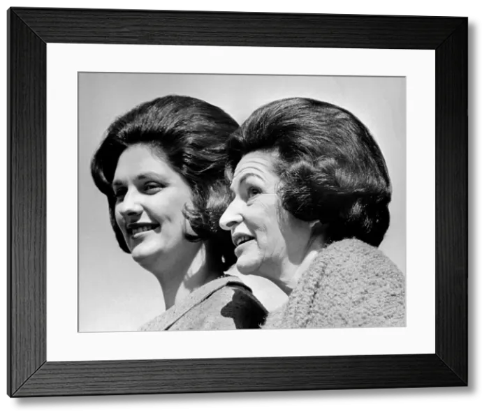 Framed Print : Lady Bird Johnson, the First Lady, with her oldest daughter, Lynda Bird Johnson Framed Print : Lady Bird Johnson, the First Lady, with her oldest daughter, Lynda Bird Johnson