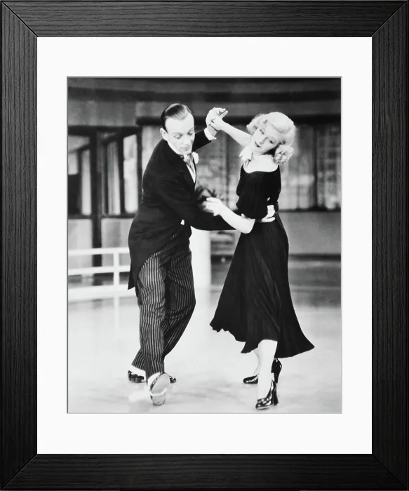 Framed Print : SWING TIME, from left: Fred Astaire, Ginger Rogers, 1936
