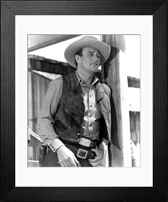 Framed Print : TALL IN THE SADDLE, John Wayne, 1944