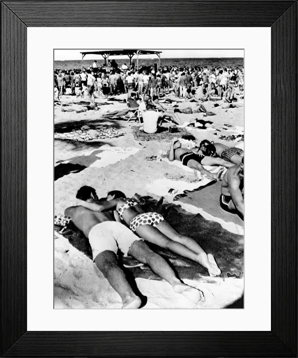 Framed Print : College students on the beach at Ft. Lauderdale during spring break. March 25, 1967. (CSU_ALPHA_1556) CSU Archives / Everett Collection