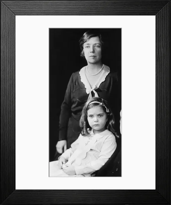 Framed Print : Alice Roosevelt Longworth and her daughter Paulina, ca. 1930. Paulina had a difficult relationship with her mother. (CSU_2015_8_592)
