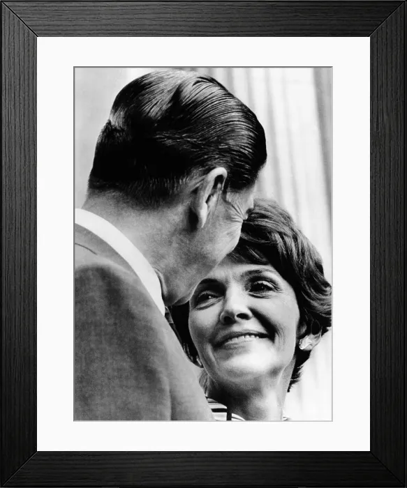 Framed Print : California Gov. Ronald and Nancy Reagan exchange an affectionate look during a Republican Fund raising dinner. May 22, 1968. (CSU_ALPHA_435) CSU Archives / Everett Collection