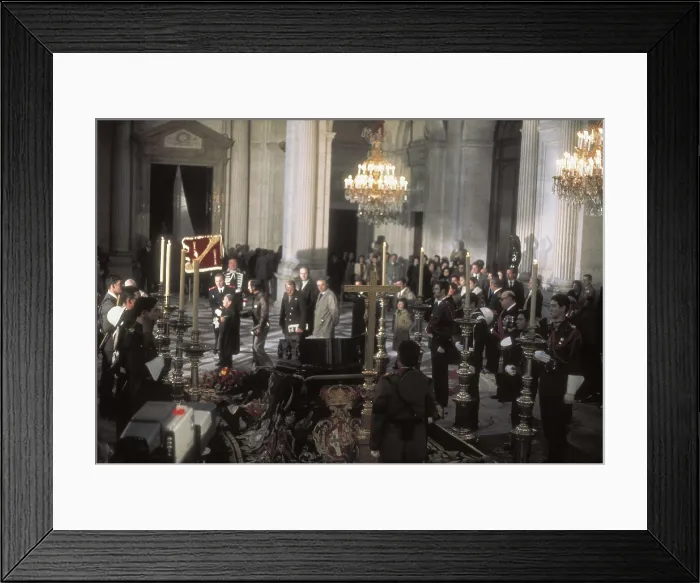 Framed Print : SPAIN. Madrid. Royal Palace of El Pardo. Funeral Chapel of Francisco Franco. Palacio del Pardo of Madrid (21st November 1975). AISA / Everett Collection**US SALES ONLY**